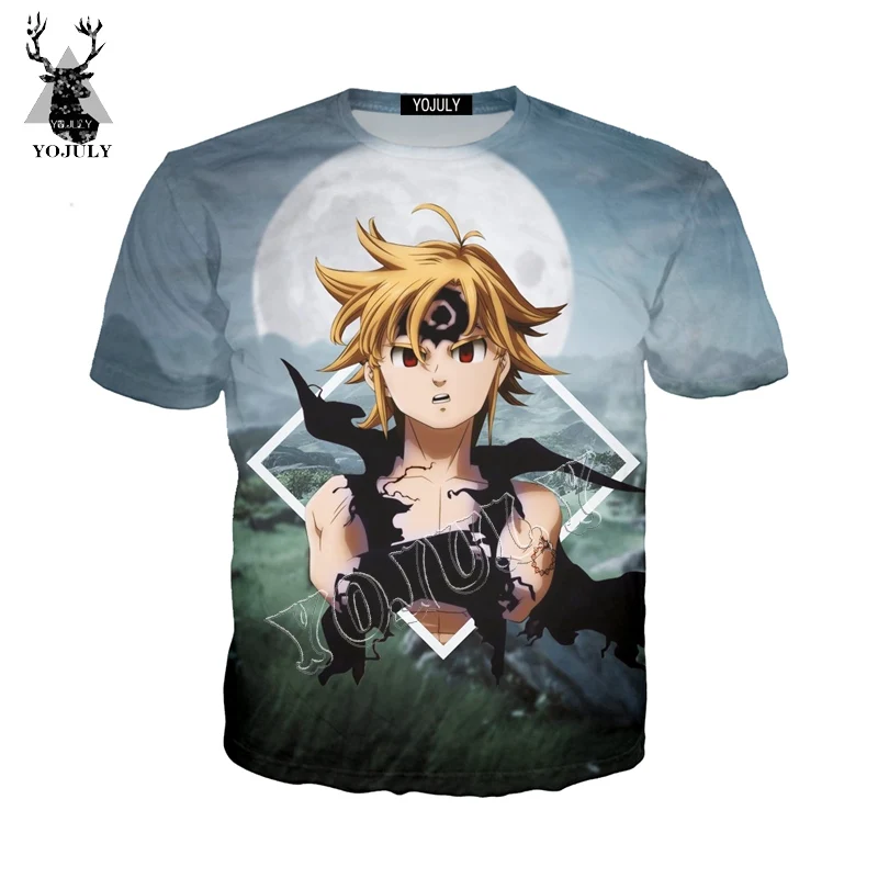 16 YOJULY The Seven Deadly Sins Meliodas аниме 3D Принт футболки летняя повседневная футболка унисекс Мужская/женская одежда с короткими рукавами Y30 - Цвет: 16