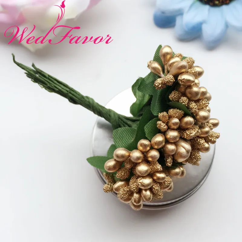 144 шт. Декоративные искусственные Пип ягоды березы фруктовые тычинки для цветов