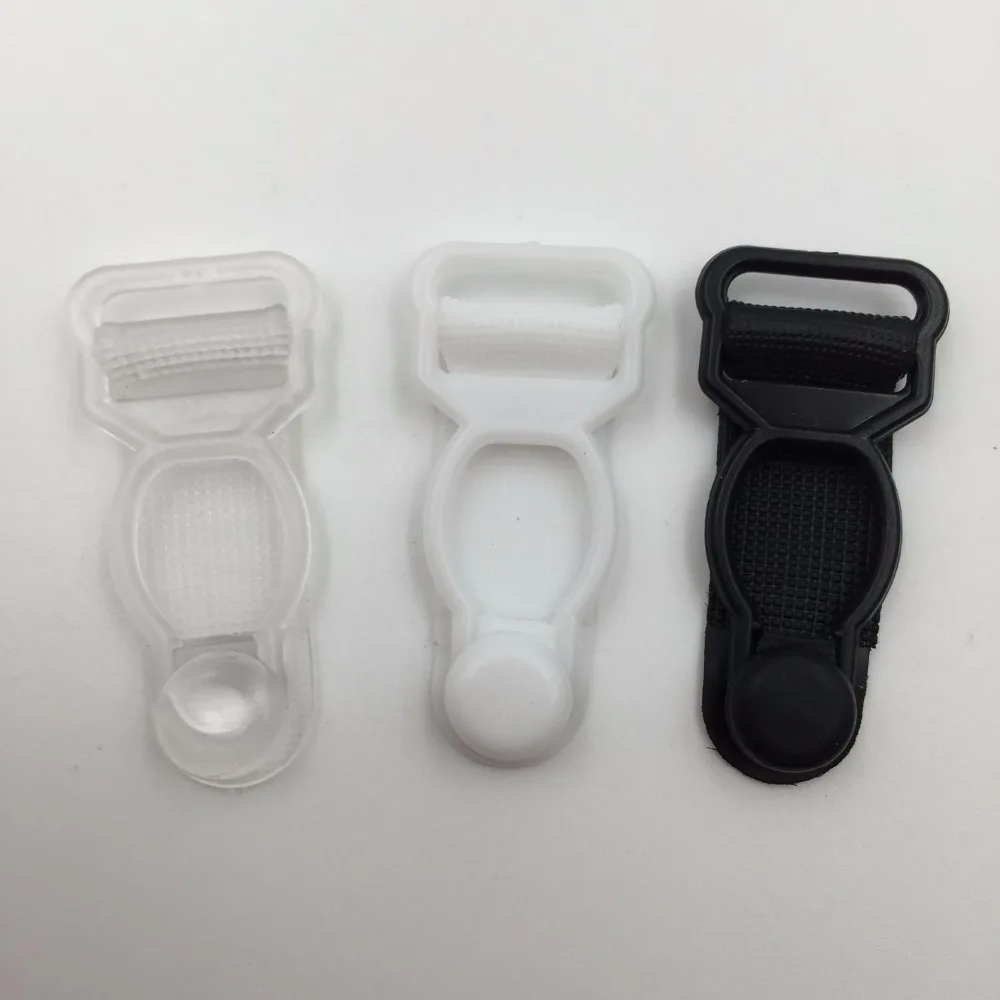 

Free shipping 200 pcs / lot black plastic garter clips lingerie suspender clasp accessory 4 color