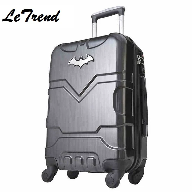 LeTrend 20 &quot24&quot 28 &quotдюймов Бэтмен ABS + PC багажный посадочный пароль жесткий чемодан
