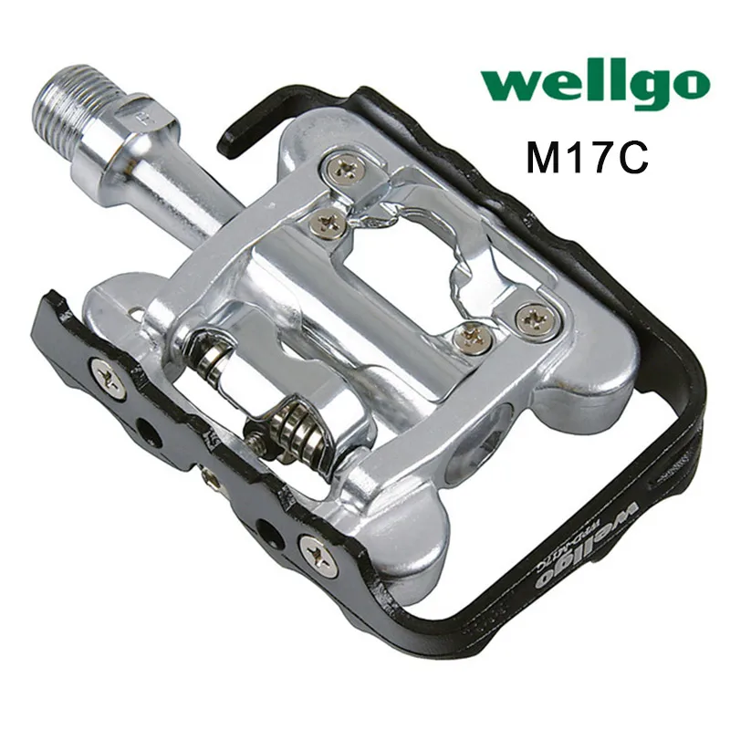 Wellgo Pedal WPD-M17C Bicycle Pedals Mountain Bike Two-Sided Dual-Use Lock Step pedal bicycle parts | Спорт и развлечения