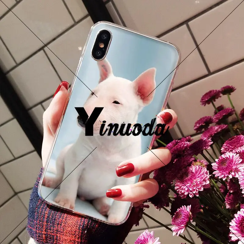 Yinuoda бультерьер собака DIY Окрашенные аксессуары для телефона чехол Apple iPhone 8 7 6 6S Plus