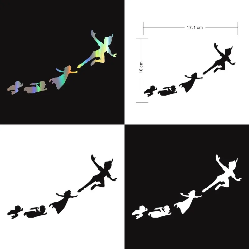 Anycuros Peter Pan &amp Gang Flying Fashion Car-Styling Stickers Decals 17.1cm*10cm | Автомобили и мотоциклы