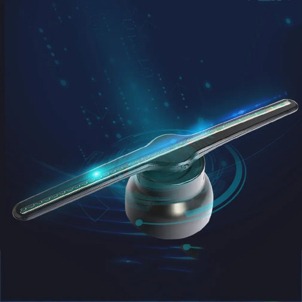 Creative LED Holographic Projector Portable Hologram Player 3D Display Fan Unique | Бытовая техника