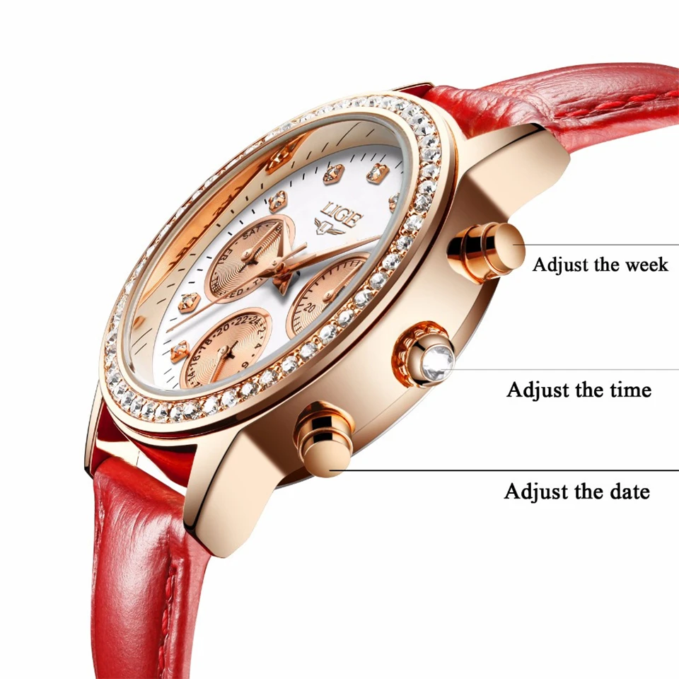 LIGE Для женщин часы девушка Повседневное Кварцевые Женские s relojes mujer Relogio
