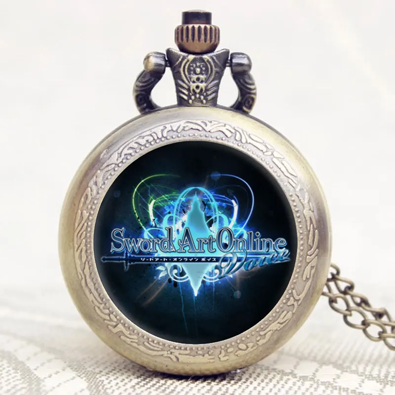 Старинные карманные часы обувь для вечеринки в Стиле косплей Sword Art Online Ретро Relogio