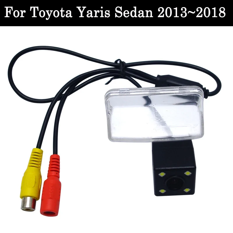Камера заднего вида для Toyota Yaris Sedan 2013 ~ 2018 CCD камера ночного видения RCA
