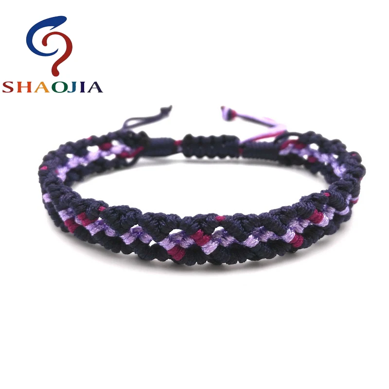 SHAOJIA 2017 модный красный браслет для женщин ручная вязка веревка счастливые