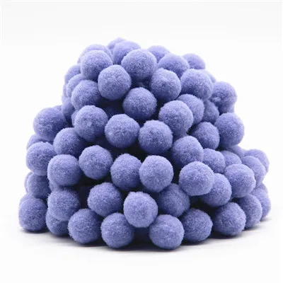 11 purple blue Верх: помпоны-10/15/20/25 мм помпон мини пышная Нижняя Pompones бальное свадебное украшение швейной детские игрушки Аксессуары 100 шт - Цвет: 11 purple blue