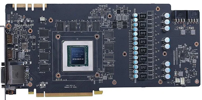 Водоблок BYKSKI с полным покрытием GPU для видеокарты MSI GTX1080TI GAMING X TRIO RGB. P/N: N MS1080TI