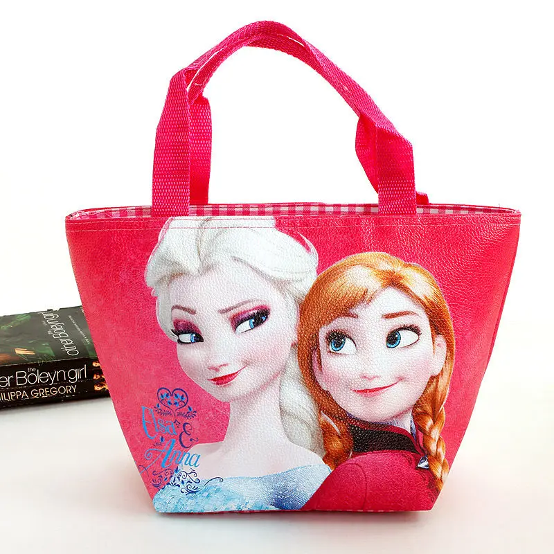 Disney Мультфильм Замороженные детские обеденные сумки студенческая Эльза водонепроницаемая сумка для девочки, мальчика, ребёнка Портативная сумка для хранения Сумочка принцессы - Цвет: C