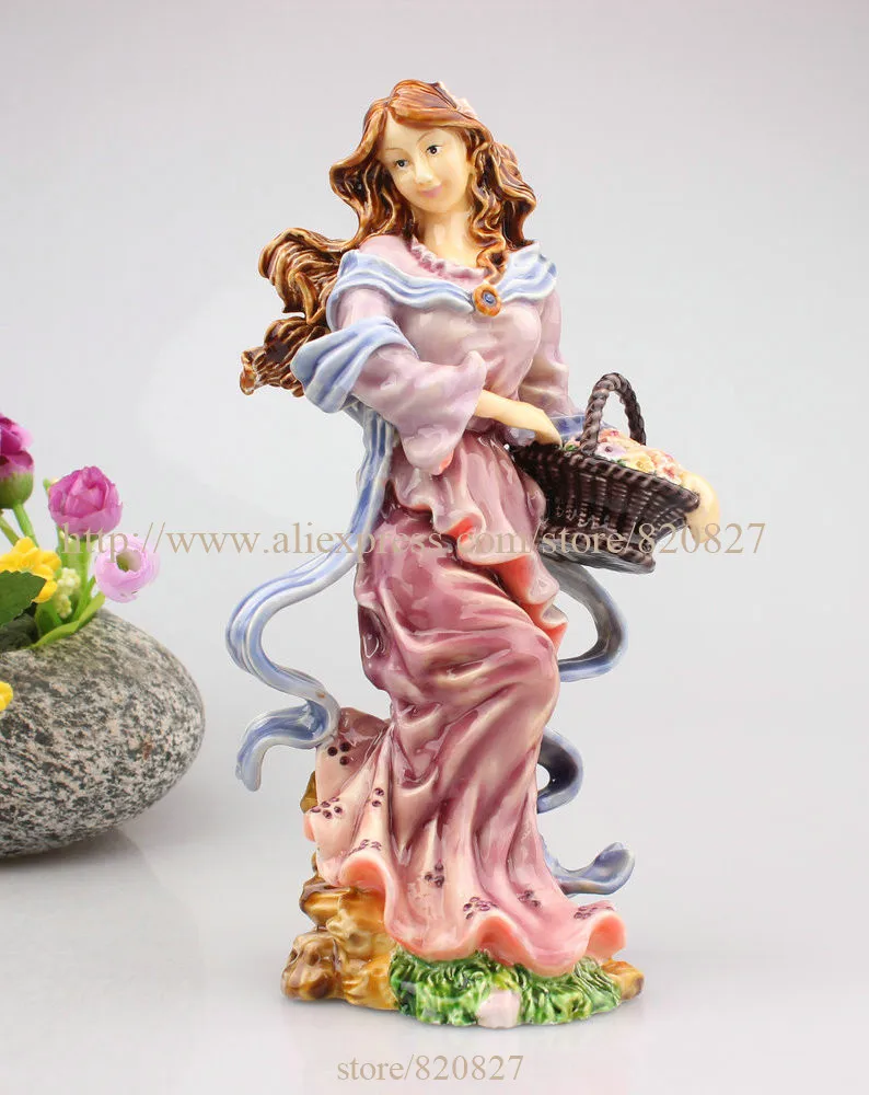 Необычная сказочная Вертикальная разноцветная Статуэтка Феи сада девушки