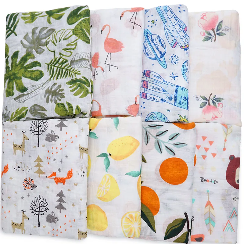 Модное хлопковое детское одеяло пеленка из муслина для новорожденных мягкое