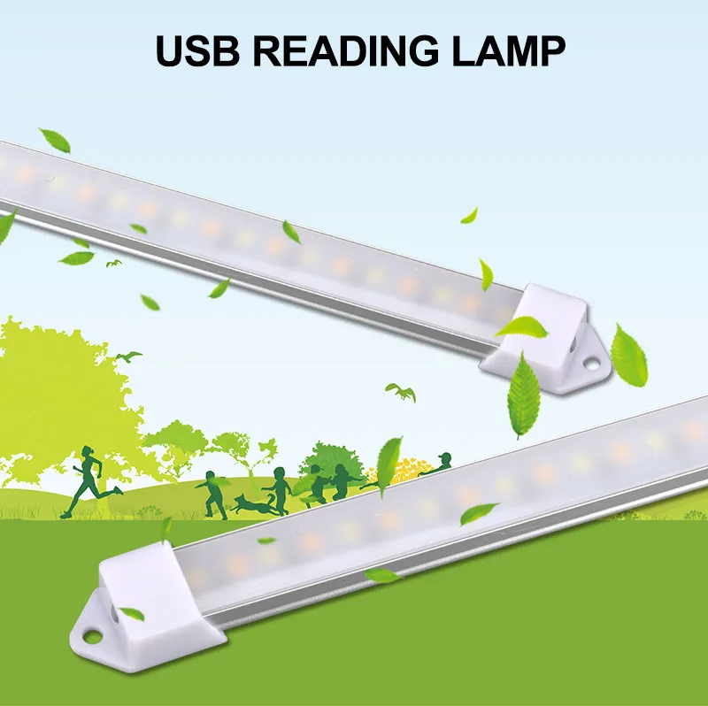 DC5V светодиодный светильник USB светодиодный настольный светильник 2835 SMD жесткая полоса светильник для чтения/книги/настольная лампа ночник Теплый Холодный белый