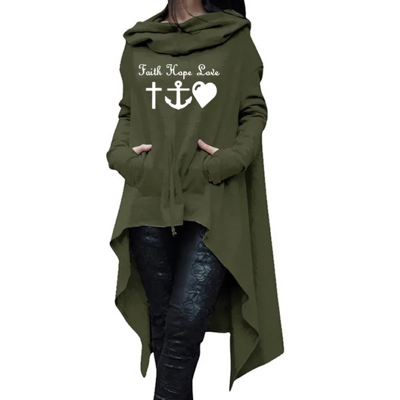 Новинка 2021 модные худи с надписью Faith Hope Love женские милые топы забавные