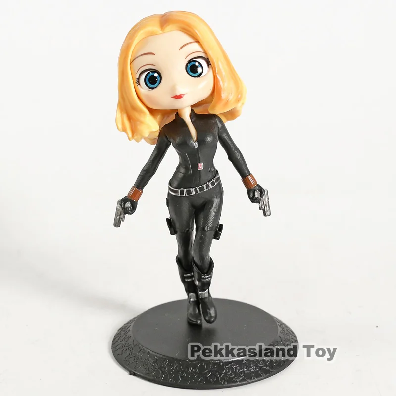 Black Widow nobox Q Posket Marvel супер герой Капитан Marvel Черная Вдова ПВХ фигурка Коллекционная модель игрушки Qposket кукла - Цвет: Black Widow nobox