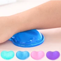 bluepinkpurplegreen color translucent gel silicone wavy mouse pad wrist rest support for computer laptop hot sale