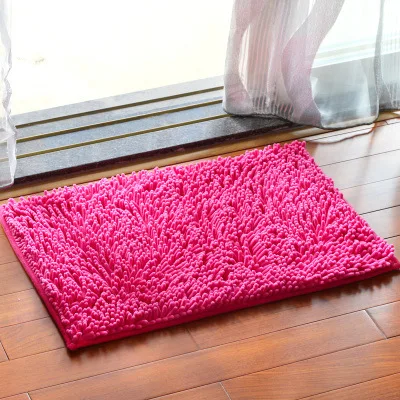Rose Red Нескользящие коврики для ванной комнаты, коврики для кухни из синельной ткани, коврики для спальни, Противоскользящие коврики, Tapete Teppich tapis alfombra - Цвет: Rose Red
