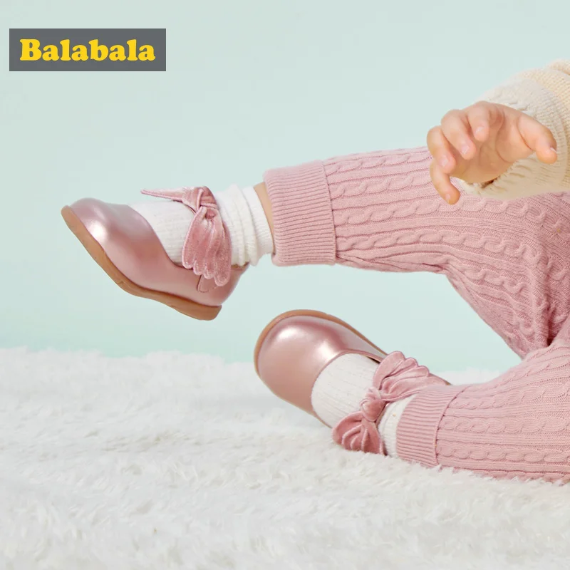 Balabala/детская обувь принцессы для девочек детская модная с бантом в форме крыла