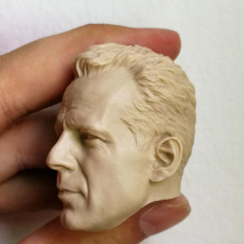 Неокрашенная голова Брюса Виллиса в масштабе 1/6 John Mcclane Die твердый комплект