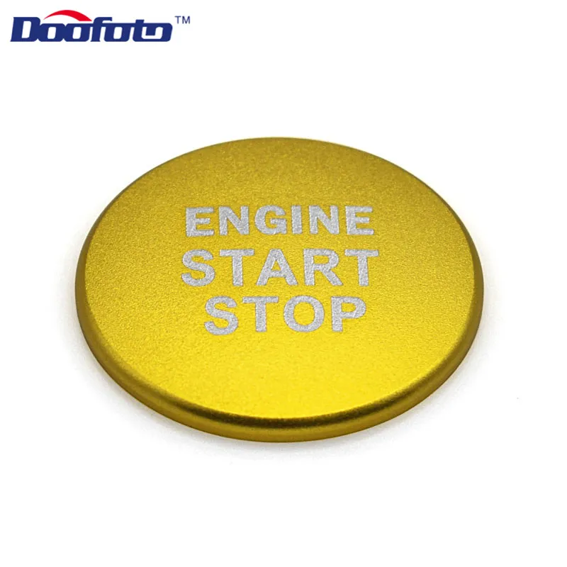 Button Cover Gold Doofoto автомобильный Стайлинг, кнопка запуска двигателя, кольцо, чехол для Toyota GT86 FT86 FR-S Corolla C-HR Rav4 Yaris, аксессуары - Цвет: Button Cover Gold