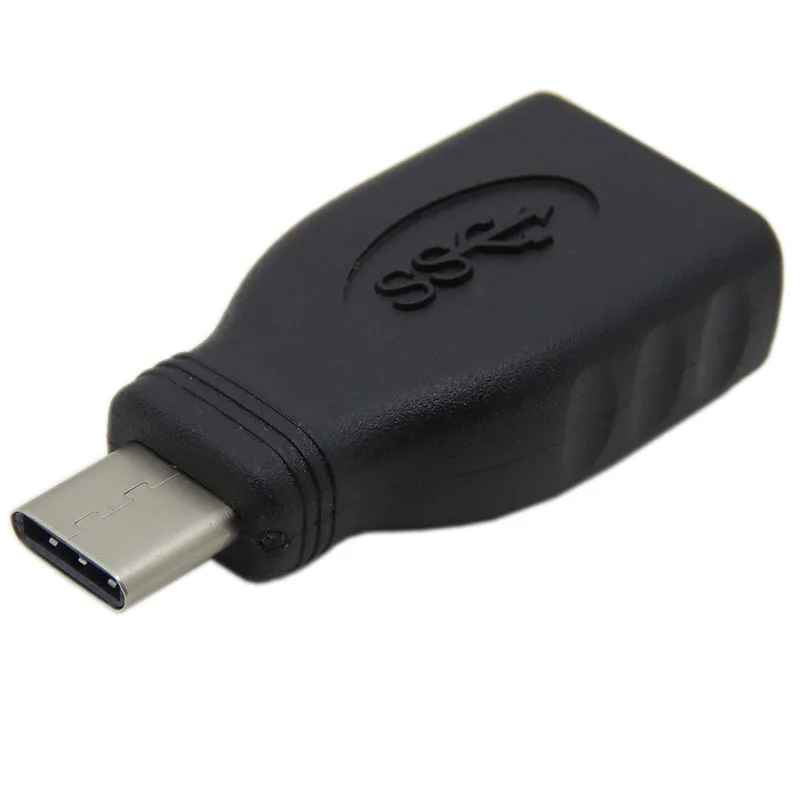Черный Type c 3,1 папа-USB Женский адаптер для MacBook Xiaomi и других устройств с интерфейсом type-C для зарядного адаптера - Цвет: Черный