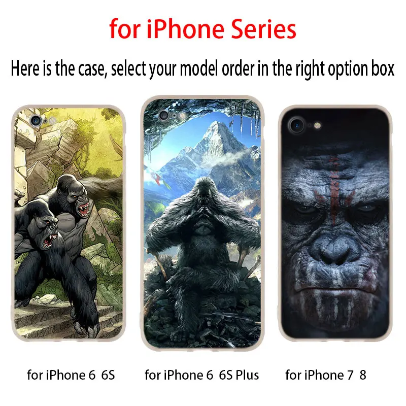 Gorilla силиконовый мягкий чехол для iPhone 11 12 Pro X XS Max XR iphone 8 7 6 Plus 5 5s SE 2020 | Мобильные