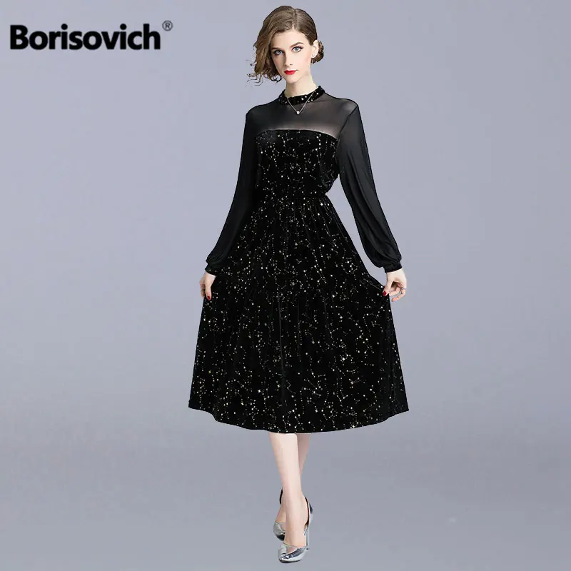 Borisovich женское повседневное длинное платье новый бренд 2018 осенние модные
