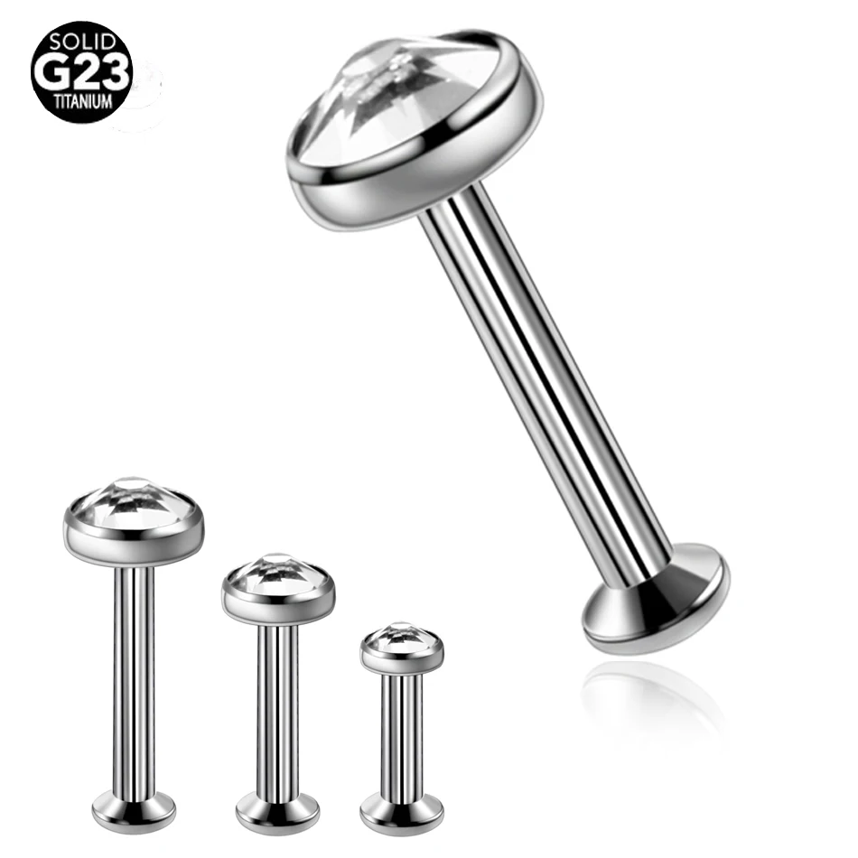 Серьги гвоздики из титана G23 с внутренней резьбой 1 шт. 16 г|piercing body jewelry|body jewelrylabret lip