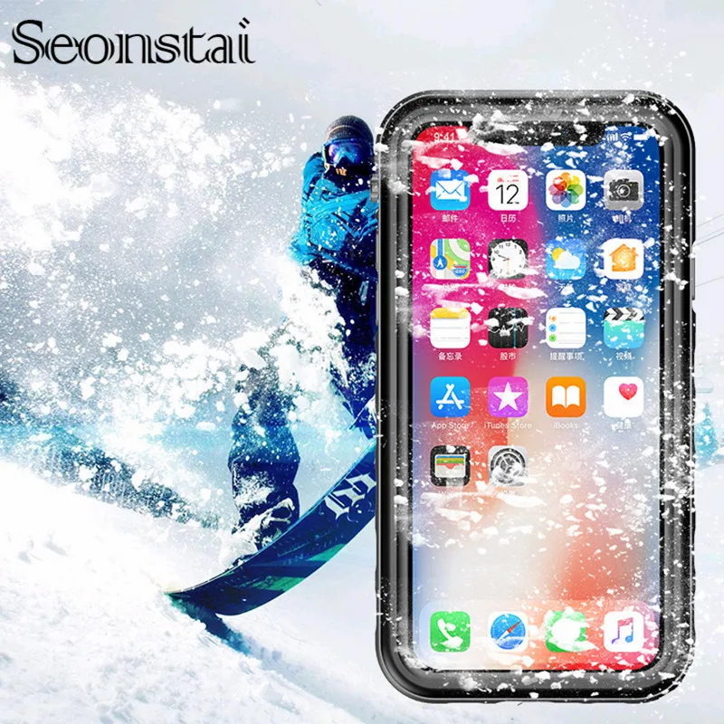 Чехол с полной защитой от снега для iPhone X XS ударопрочный чехол дайвинга под водой