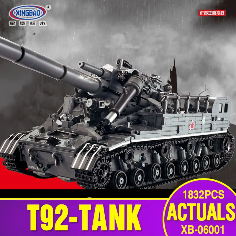 Фото XingBao Block 1832Pcs Creative MOC Military Series The T92 Tank Set Education Building Blocks Bricks Toys XB-06001 Игрушки и хобби XingBao Block 1832Pcs Creative MOC Military Series The T92 Tank Set Education Building Blocks Bricks Toys XB-06001 Игрушки и хобби