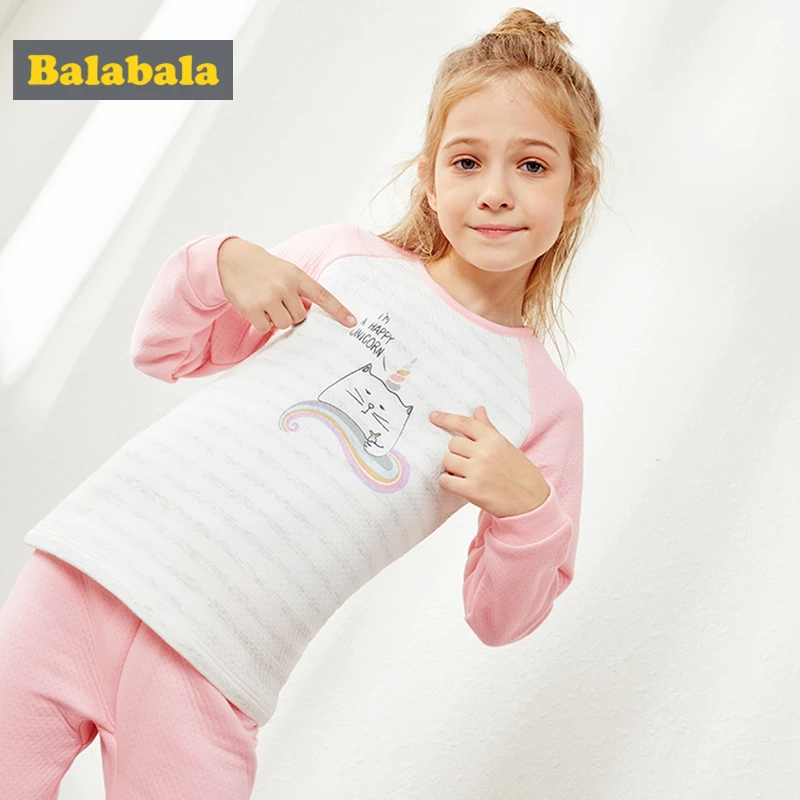 Balabala для девочек комплект из 2 предметов кошка хлопковая прилегающая Пижама