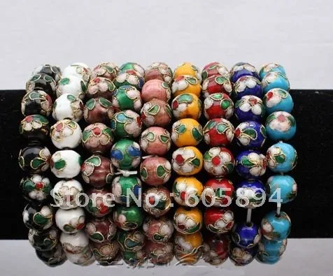 Китайская перегородчатая эмаль 12 мм бисером Браслеты красочные в этническом