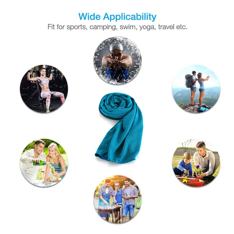 1 шт. охлаждающее полотенце летнее долговечное домашние товары многоразовое
