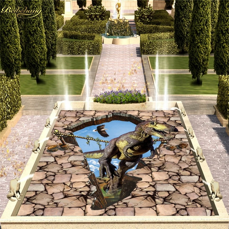 Пользовательские фото 3D напольные рисунки обои динозавры земли картины на