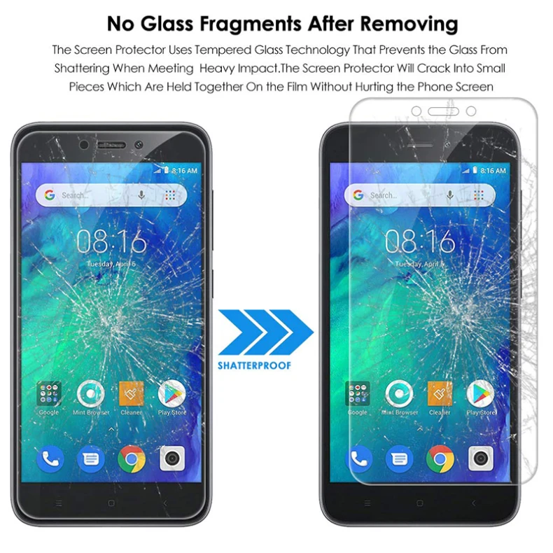 2 шт. Защита экрана для Xiaomi Redmi Go Закаленное стекло Защитная пленка телефона go |