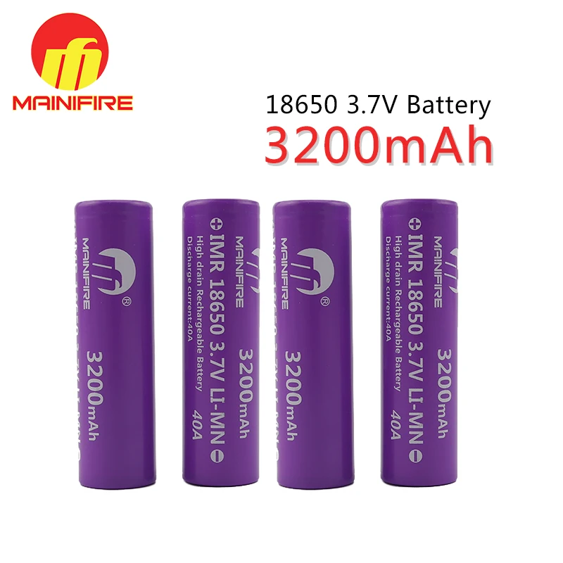 2019 горячая Распродажа 3200mah 18650 батарея mainifire 40A 3 7 V литий ионная аккумуляторная для