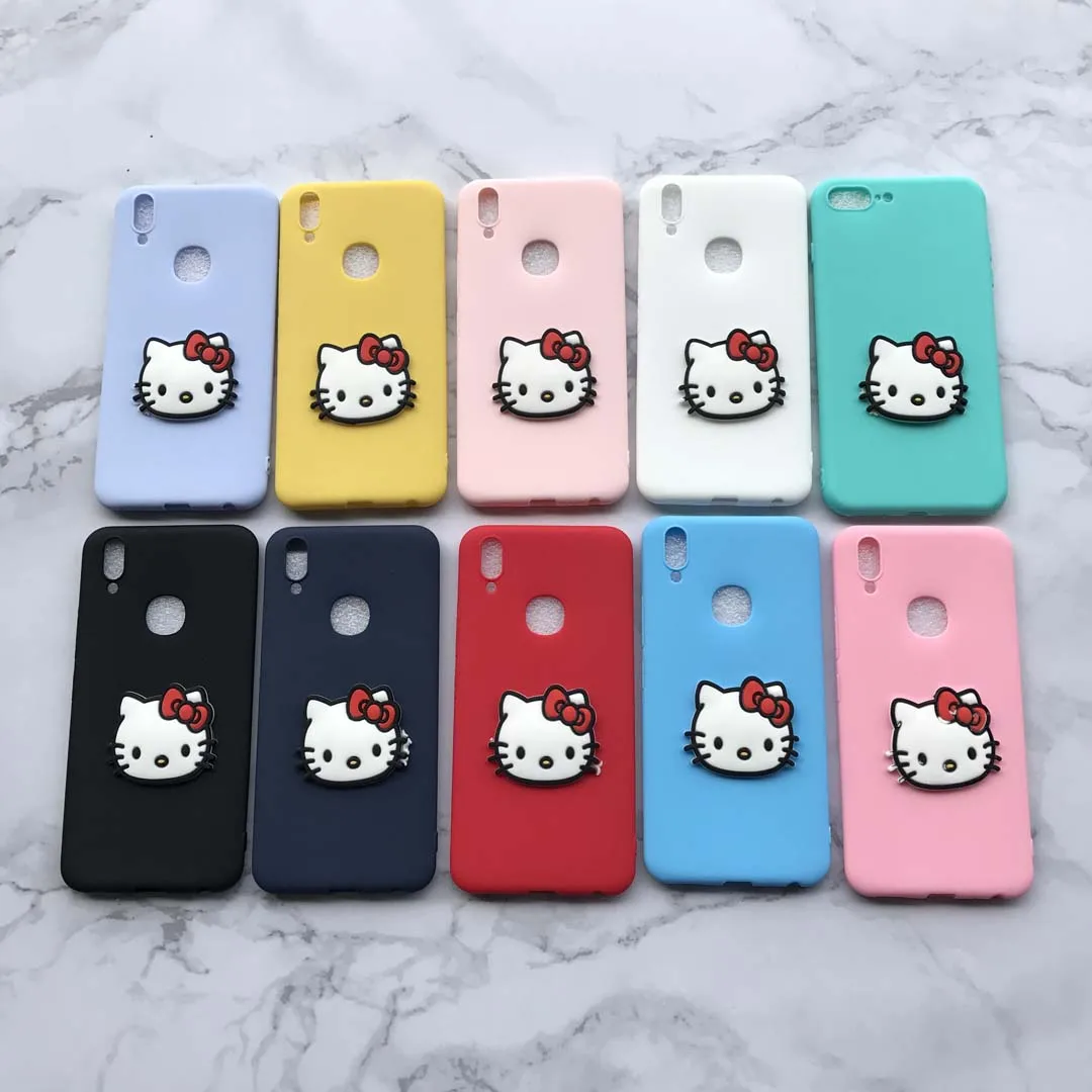 Для huawei P9 P10 P20 Pro Lite плюс Смарт Nova 2 S 3E Карамельный цвет с 3D рисунок Hello Kitty патч