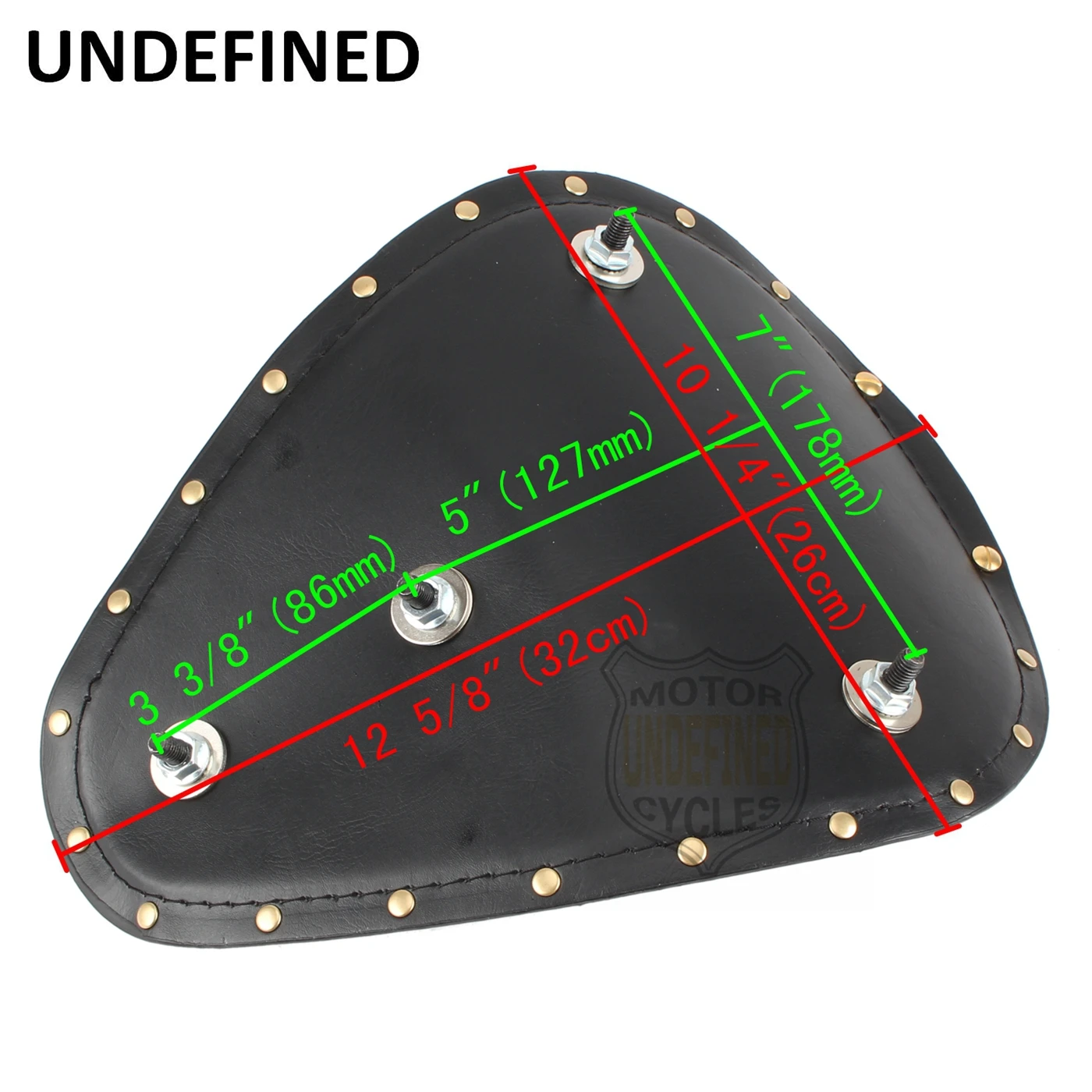 

Black Motorcycle Solo Seat Spring Leather Rivet Driver Cafe Racer Seat Cushion For Sportster Bobber Chopper Cruiser Custom Moto