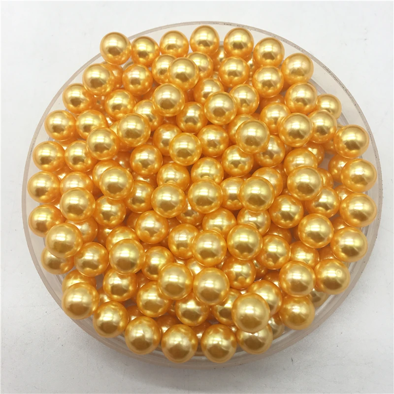 Yellow 4 6 8 10 мм без отверстий ABS имитация жемчуга круглые бусины DIY браслет серьги Подвески ожерелье бусы для изготовления ювелирных изделий - Цвет: Yellow