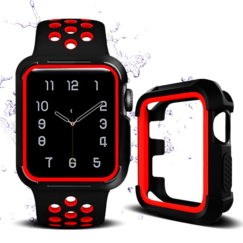 Защитный чехол и ремешок для apple watch 4 3 band 44 мм 40 защитный correa спортивный браслет