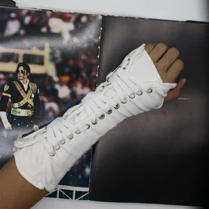 MJ Michael Jackson collection Black White BAD Punk Cotton Adjustable ArmBrace Glove Performance Show in India