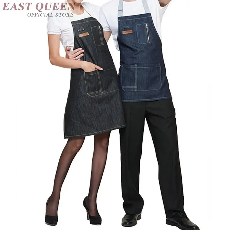 Джинсовые рабочие фартуки бариста pinafore Кофе Ресторан повара официант фартук для