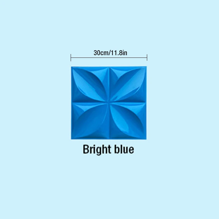 Bright blue 3D пластиковые формы для 3D плитки панели s плесень штукатурка стены камень стены искусства Декор ABS пластиковые формы 3D стены панели наклейки потолочные панели - Цвет: Bright blue