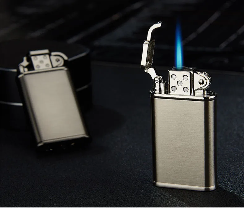 Новая труба Зажигалка струйный фонарь газовая зажигалка для сигарет сигар пламя табак Металл огонь ветрозащитный шлифовальный Weel зажигалки без газа