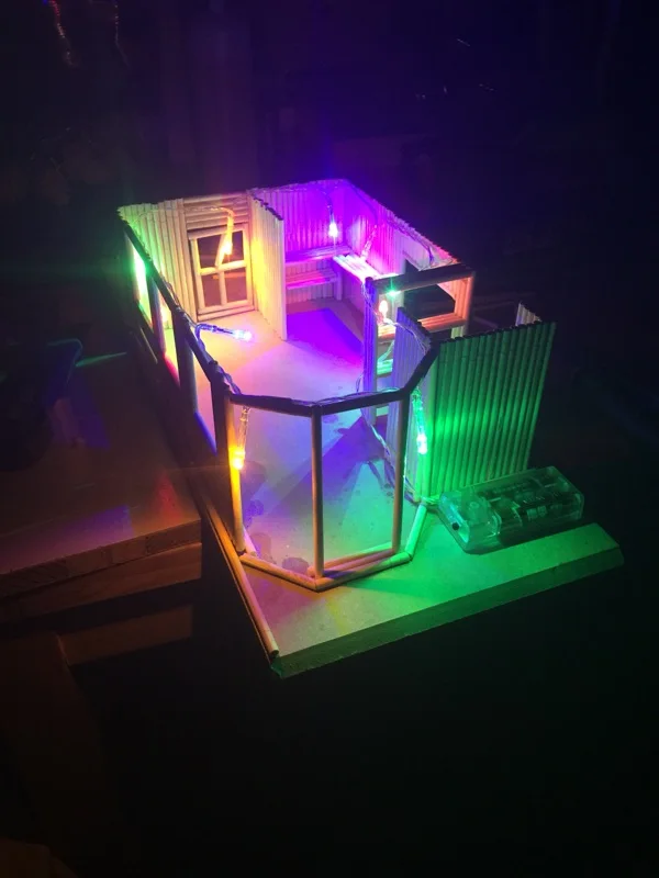 2 м светодиодный светящиеся гирлянды на Рождество Батарея приведенный в действие