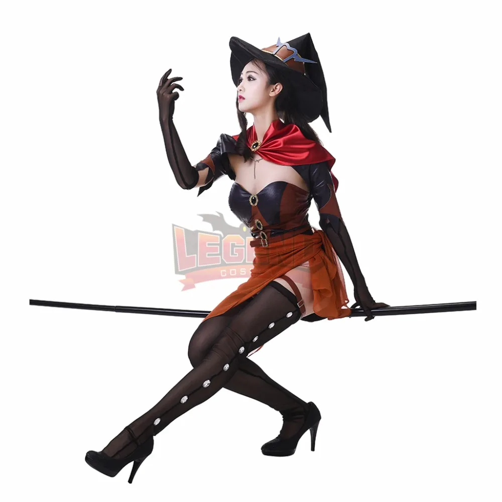 Косплэй Легенда милости костюм ангела Циглер Хэллоуин ведьмы кожи полный