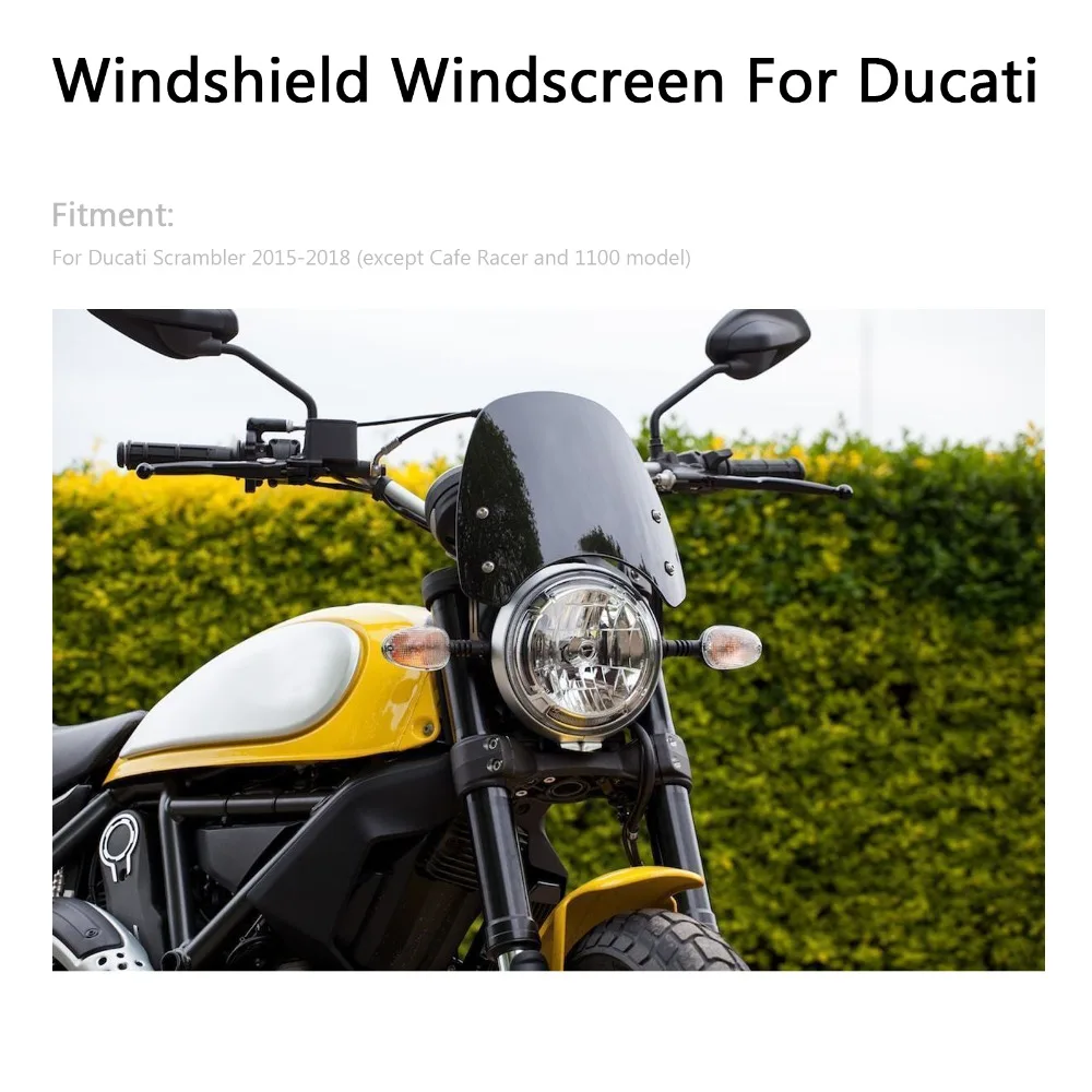 Areyourshop мотоцикл ветер экран лобовое стекло Защита для Ducati скремблер- мотоцикл экран Чехлы