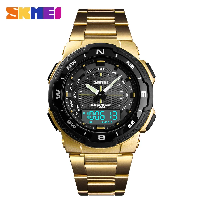 SKMEI Chronograph Sports Watches Men Full Steel LED Digital Quartz Watch Military Men Wristwatches Clock saat reloj deportivo
SKMEI Chronograph Sports Watches Men Full Steel LED Digital Quartz Watch Military Men Wristwatches Clock saat reloj deportivo