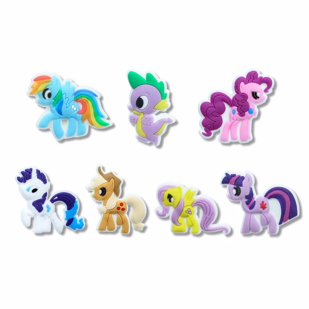 Lovely Cartoon Unicorn Croc Accessories For Kids Baby PVC Shoes Charms JIBZ Decoration Buckles Bracelets Children Gifts | Обувь